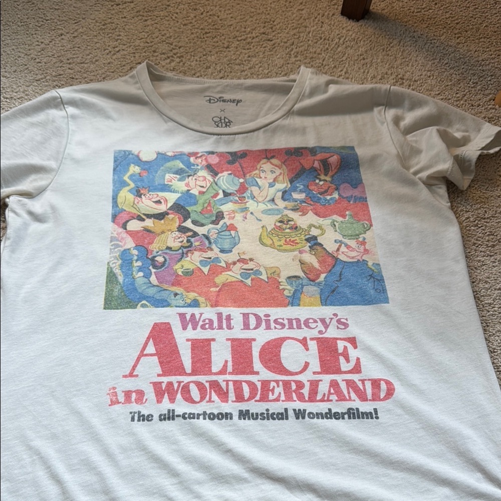 Disney White Short Sleeve Tee for Fans